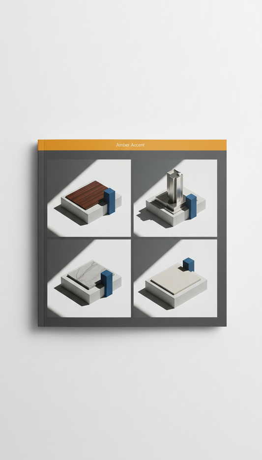 Luxury Amenities Brochure With Amber Accent